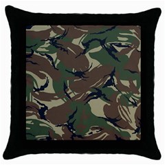 Camouflage Pattern Fabric Throw Pillow Case (black) by Bedest