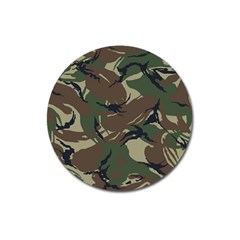 Camouflage Pattern Fabric Magnet 3  (round) by Bedest