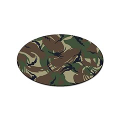 Camouflage Pattern Fabric Sticker Oval (10 Pack) by Bedest