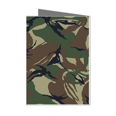 Camouflage Pattern Fabric Mini Greeting Cards (pkg Of 8) by Bedest