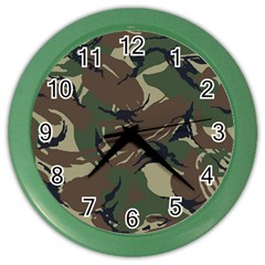 Camouflage Pattern Fabric Color Wall Clock by Bedest