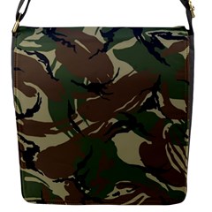 Camouflage Pattern Fabric Flap Closure Messenger Bag (s)