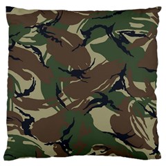 Camouflage Pattern Fabric Standard Premium Plush Fleece Cushion Case (one Side) by Bedest