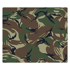 Camouflage Pattern Fabric Two Sides Premium Plush Fleece Blanket (small) by Bedest