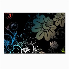 Flower Abstract Desenho Postcard 4 x 6  (Pkg of 10)