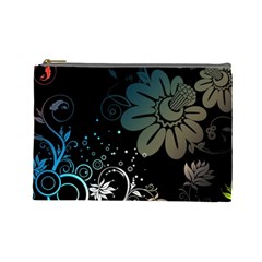 Flower Abstract Desenho Cosmetic Bag (Large)