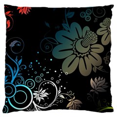 Flower Abstract Desenho Standard Premium Plush Fleece Cushion Case (One Side)