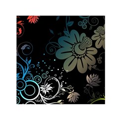 Flower Abstract Desenho Square Satin Scarf (30  x 30 )