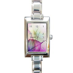 Leaf Desenho Micro Rectangle Italian Charm Watch by Bedest