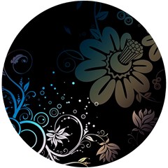 Flower Abstract Desenho UV Print Round Tile Coaster