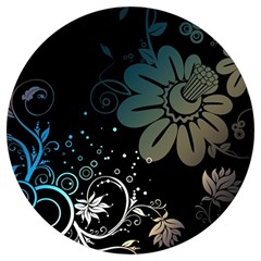 Flower Abstract Desenho Round Trivet