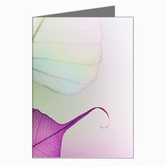 Leaf Desenho Micro Greeting Cards (pkg Of 8) by Bedest