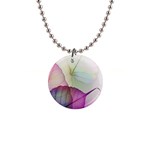 Leaf Desenho Micro 1  Button Necklace Front