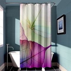 Leaf Desenho Micro Shower Curtain 36  X 72  (stall)  by Bedest