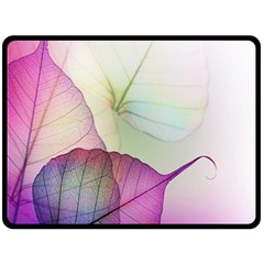 Leaf Desenho Micro Two Sides Fleece Blanket (large) by Bedest