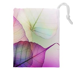 Leaf Desenho Micro Drawstring Pouch (4xl) by Bedest