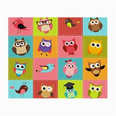 Owls Pattern Abstract Art Desenho Vector Cartoon Small Glasses Cloth by Bedest