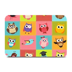 Owls Pattern Abstract Art Desenho Vector Cartoon Plate Mats by Bedest