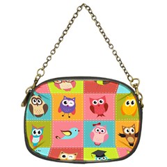 Owls Pattern Abstract Art Desenho Vector Cartoon Chain Purse (one Side) by Bedest