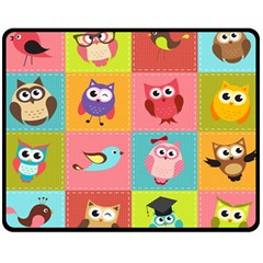 Owls Pattern Abstract Art Desenho Vector Cartoon Fleece Blanket (medium) by Bedest