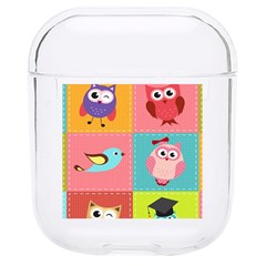 Owls Pattern Abstract Art Desenho Vector Cartoon Hard Pc Airpods 1/2 Case by Bedest