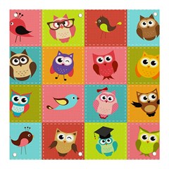 Owls Pattern Abstract Art Desenho Vector Cartoon Banner And Sign 3  X 3  by Bedest