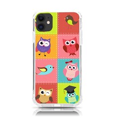 Owls Pattern Abstract Art Desenho Vector Cartoon Iphone 11 Tpu Uv Print Case by Bedest