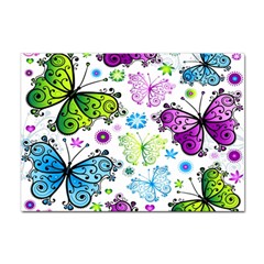 Butterflies Abstract Background Colorful Desenho Vector Sticker A4 (100 Pack) by Bedest