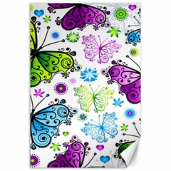 Butterflies Abstract Background Colorful Desenho Vector Canvas 24  X 36  by Bedest