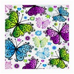 Butterflies Abstract Background Colorful Desenho Vector Medium Glasses Cloth (2 Sides) Front