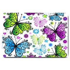 Butterflies Abstract Background Colorful Desenho Vector Large Doormat by Bedest