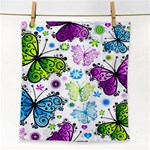 Butterflies Abstract Background Colorful Desenho Vector Face Towel Front