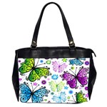 Butterflies Abstract Background Colorful Desenho Vector Oversize Office Handbag (2 Sides) Front