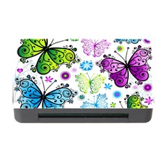 Butterflies Abstract Background Colorful Desenho Vector Memory Card Reader With Cf by Bedest