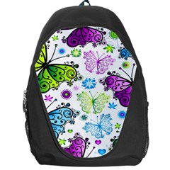 Butterflies Abstract Background Colorful Desenho Vector Backpack Bag by Bedest