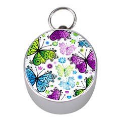 Butterflies Abstract Background Colorful Desenho Vector Mini Silver Compasses by Bedest