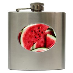 Watermelon Fruit Green Red Hip Flask (6 Oz) by Bedest