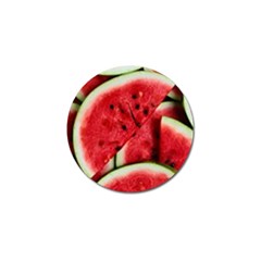 Watermelon Fruit Green Red Golf Ball Marker by Bedest