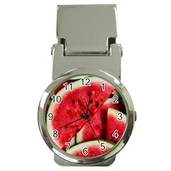 Watermelon Fruit Green Red Money Clip Watches by Bedest