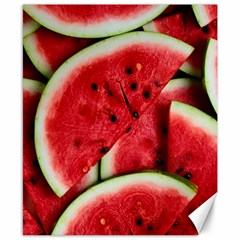 Watermelon Fruit Green Red Canvas 8  X 10  by Bedest