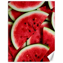 Watermelon Fruit Green Red Canvas 12  X 16  by Bedest