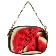 Watermelon Fruit Green Red Chain Purse (two Sides) by Bedest