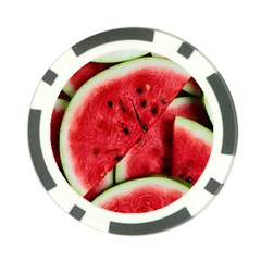 Watermelon Fruit Green Red Poker Chip Card Guard (10 Pack) by Bedest