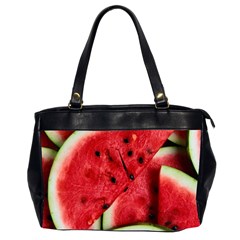 Watermelon Fruit Green Red Oversize Office Handbag (2 Sides) by Bedest