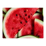 Watermelon Fruit Green Red Two Sides Premium Plush Fleece Blanket (Mini) 35 x27  Blanket Back