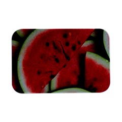 Watermelon Fruit Green Red Open Lid Metal Box (silver)  