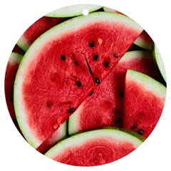 Watermelon Fruit Green Red Uv Print Acrylic Ornament Round