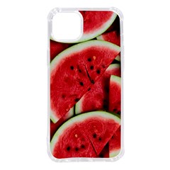 Watermelon Fruit Green Red Iphone 14 Plus Tpu Uv Print Case by Bedest