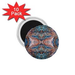 Blue Arabesque 1 75  Magnets (10 Pack)  by kaleidomarblingart