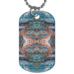 Blue arabesque Dog Tag (Two Sides) Front